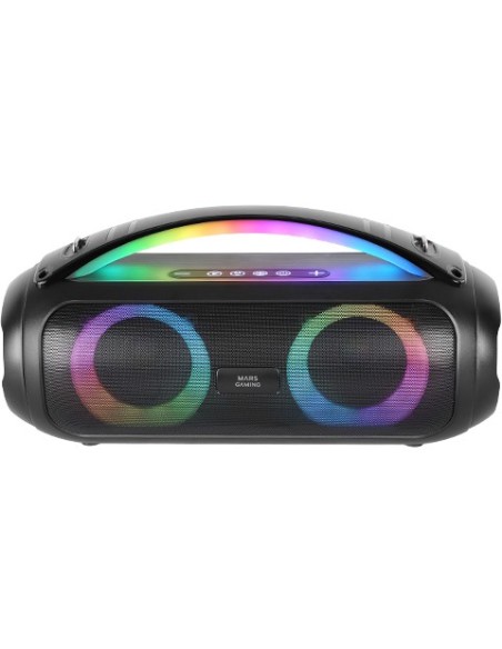 Mars Gaming MS-PULSE, Altavoz Bluetooth Portátil 50W RMS, Iluminación RGB, 2 Drivers Activos 93mm + 2 Drivers Pasivos