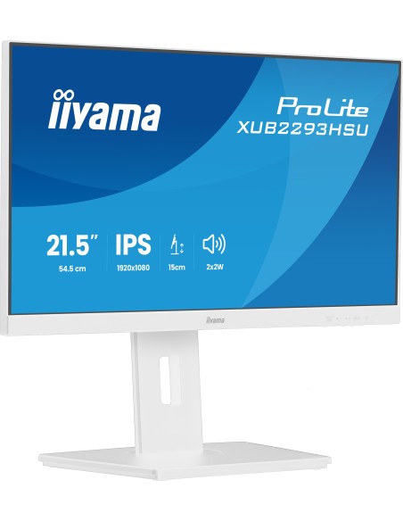 iiyama ProLite XUB2293HSU-W7 pantalla para PC 54,6 cm (21.5") 1920 x 1080 Pixeles Full HD LED Blanco