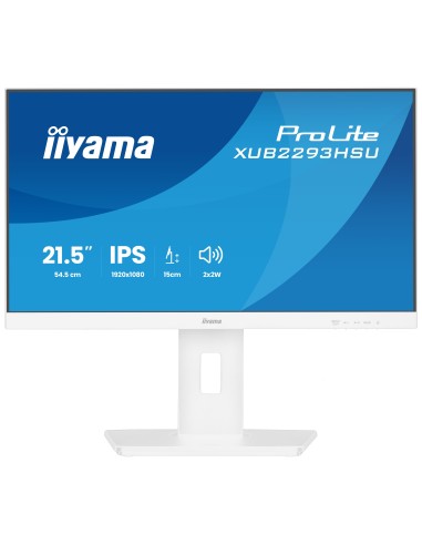 iiyama ProLite XUB2293HSU-W7 pantalla para PC 54,6 cm (21.5") 1920 x 1080 Pixeles Full HD LED Blanco