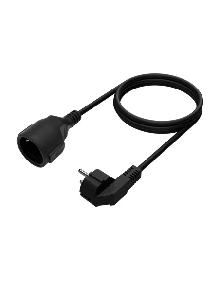 AISENS Cable Alargador de Alimentacion Schuko, CEE7 M-CEE7 H, Negro, 10M