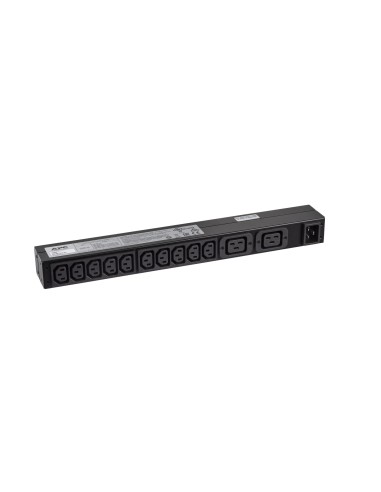 APC RACK PDU BASIC 1 U 16A 230V unidad de distribución de energía (PDU) 12 salidas AC 0U 1U Negro