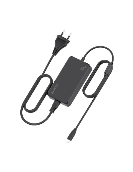 AISENS Cargador De Sobremesa GaN 100W PD3.0 1xUSB-C 1.8m, Negro