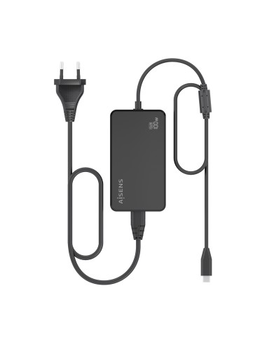 AISENS Cargador De Sobremesa GaN 100W PD3.0 1xUSB-C 1.8m, Negro