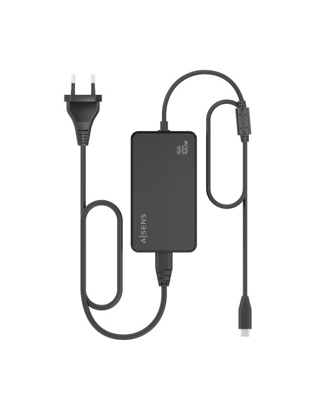 AISENS Cargador De Sobremesa GaN 100W PD3.0 1xUSB-C 1.8m, Negro