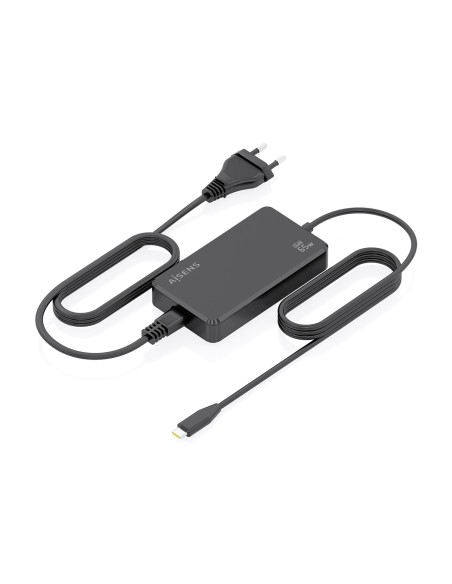 AISENS Cargador De Sobremesa GaN 65W PD3.0 1xUSB-C 1.8m, Negro