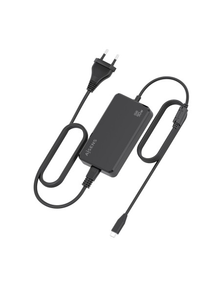 AISENS Cargador De Sobremesa GaN 90W PD3.0 1xUSB-C 1.8m, Negro