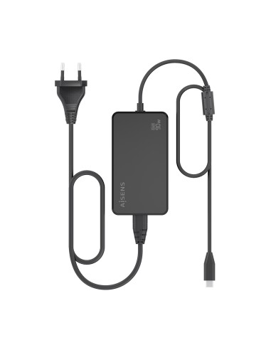 AISENS Cargador De Sobremesa GaN 90W PD3.0 1xUSB-C 1.8m, Negro