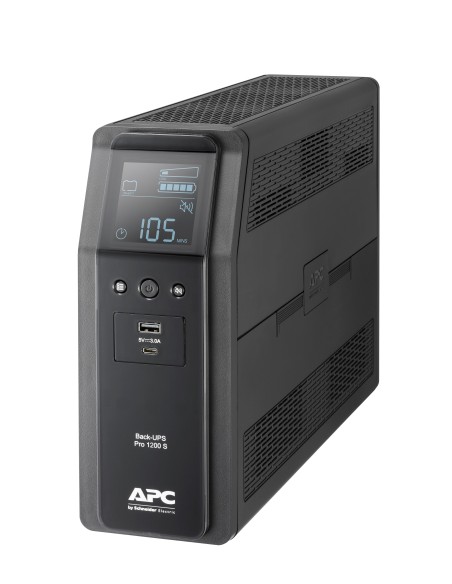 APC BACK UPS PRO BR 1200VA sistema de alimentación ininterrumpida (UPS) Línea interactiva 1,2 kVA 720 W 8 salidas AC