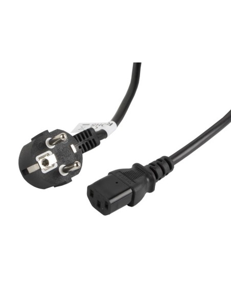 Lanberg CA-C13C-11CC-0050-BK cable de transmisión Negro 5 m C13 acoplador CEE7 7