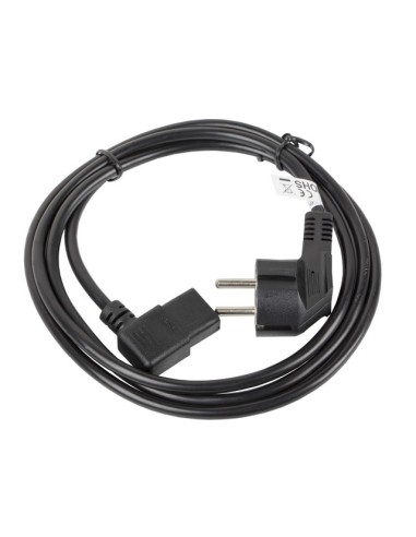 Lanberg CA-C13C-12CC-0018-BK cable de transmisión Negro 2 m C13 acoplador CEE7 7