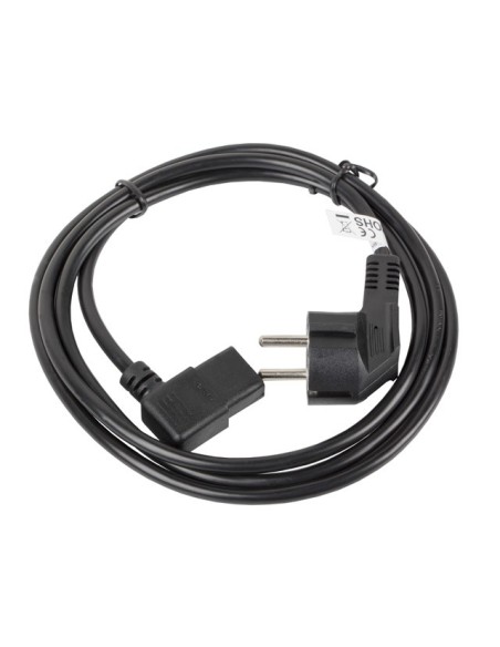 Lanberg CA-C13C-12CC-0018-BK cable de transmisión Negro 2 m C13 acoplador CEE7 7