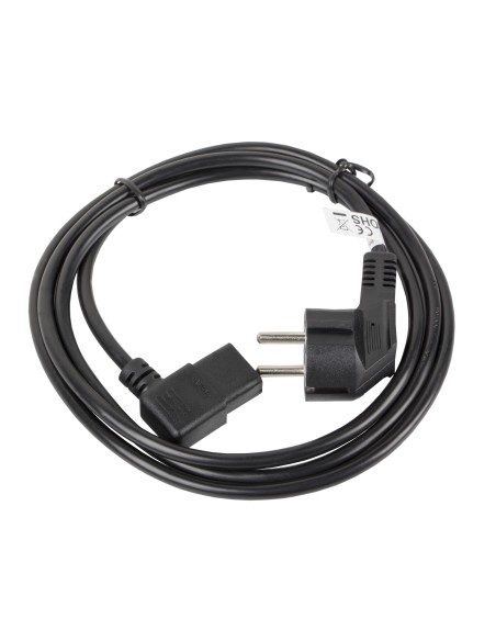 Lanberg CA-C13C-12CC-0030-BK cable de transmisión Negro 3 m CEE7 7 IEC 320