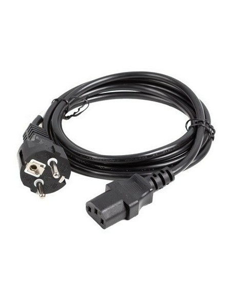 Lanberg CA-C13C-14CC-0018-BK cable de transmisión Negro 1,8 m C13 acoplador CEE7 7