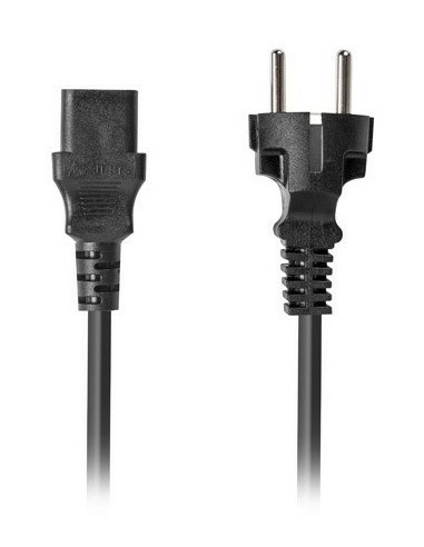 Lanberg CA-C13C-14CC-0018-BK cable de transmisión Negro 1,8 m C13 acoplador CEE7 7
