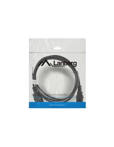 Lanberg CA-C13E-10CC-0018-BK cable de transmisión Negro 1,8 m C13 acoplador C14 acoplador