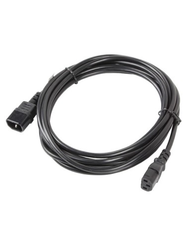Lanberg CA-C13E-11CC-0050-BK cable de transmisión Negro 5 m C13 acoplador C14 acoplador
