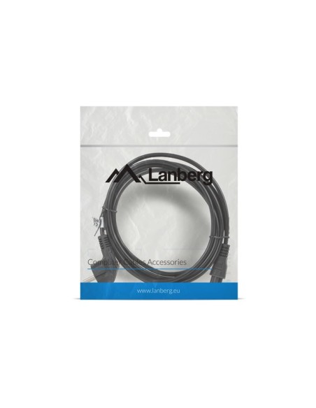 Lanberg CA-C5CA-11CC-003-BK cable de transmisión Negro 3 m C5 acoplador CEE7 7