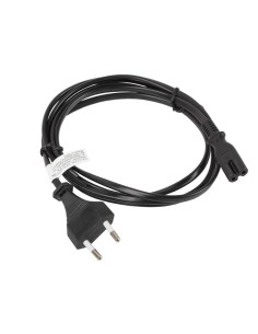 Lanberg CA-C7CA-10CC-0018-BK cable de transmisión Negro 1,8 m C7 acoplador CEE7 16