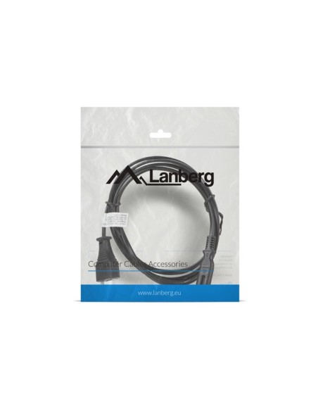 Lanberg CA-C7CA-10CC-0018-BK cable de transmisión Negro 1,8 m C7 acoplador CEE7 16