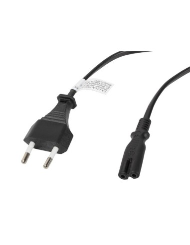 Lanberg CA-C7CA-10CC-0018-BK cable de transmisión Negro 1,8 m C7 acoplador CEE7 16
