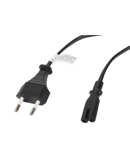 Lanberg CA-C7CA-10CC-0018-BK cable de transmisión Negro 1,8 m C7 acoplador CEE7 16