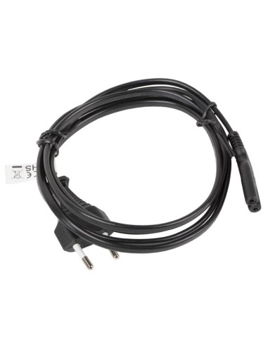 Lanberg CA-C7CA-11CC-0018-BK cable de transmisión Negro 1,8 m C7 acoplador CEE7 16