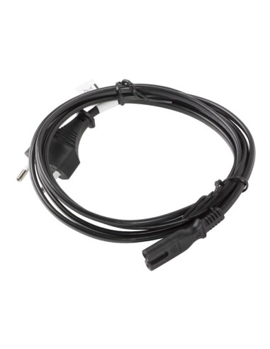 Lanberg CA-C7CA-11CC-0018-BK cable de transmisión Negro 1,8 m C7 acoplador CEE7 16
