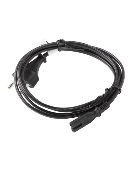 Lanberg CA-C7CA-11CC-0018-BK cable de transmisión Negro 1,8 m C7 acoplador CEE7 16