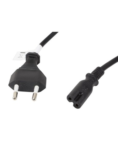 Lanberg CA-C7CA-11CC-0030-BK cable de transmisión Negro 3 m CEE7 16 C7 acoplador