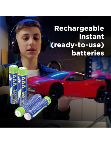 Gembird EG-BA-AAA8R4-01 pila doméstica Batería recargable AAA Níquel-metal hidruro (NiMH)