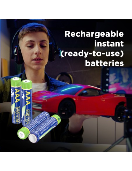 Gembird EG-BA-AAA8R4-01 pila doméstica Batería recargable AAA Níquel-metal hidruro (NiMH)