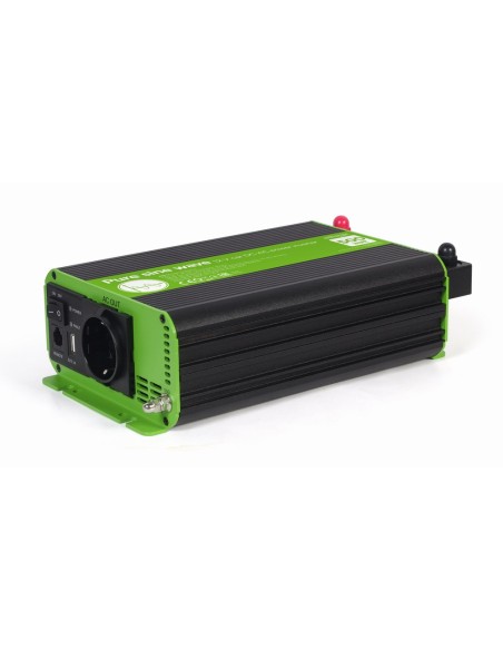 EnerGenie EG-PWC-PS500-01 adaptador e inversor de corriente Auto 500 W Negro, Verde