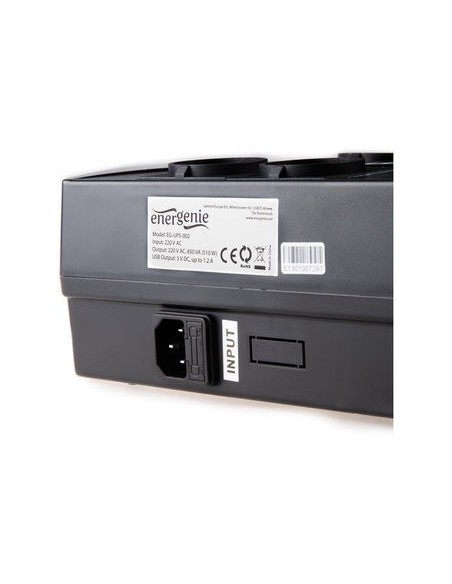 Gembird EG-UPS-002 sistema de alimentación ininterrumpida (UPS) 0,85 kVA 510 W 4 salidas AC