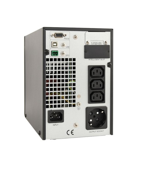 Gembird EG-UPSO-1000 sistema de alimentación ininterrumpida (UPS) Doble conversión (en línea) 1 kVA 900 W 4 salidas AC