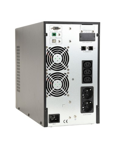 Gembird EG-UPSO-2000 sistema de alimentación ininterrumpida (UPS) Doble conversión (en línea) 2 kVA 1800 W 5 salidas AC