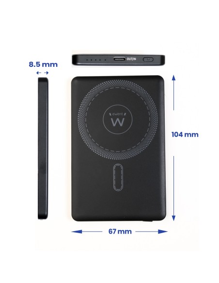 Ewent UltraSlim 5000mAh MagSafe PD 22.5W Power Bank
