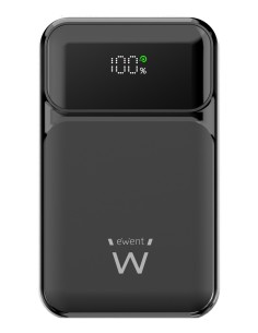 Ewent Power Bank de 65W y 20,000 mAh – Batería Externa de Carga Rápida con Entrada y Salida USB-C