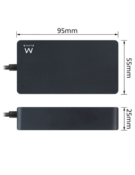 Ewent EW3980 adaptador e inversor de corriente Interior 65 W Negro