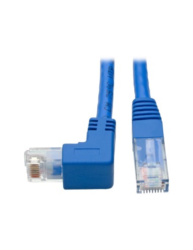 Tripp Lite N204-003-BL-DN Cable Ethernet (UTP) Patch Moldeado Cat6 Gigabit en Ángulo hacia Abajo (RJ45 en Ángulo Recto hacia