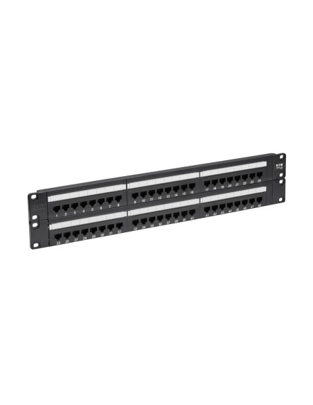 Tripp Lite N252-048 Panel de Conexiones Cat5   Cat6 110 de 48 Puertos, para Instalación en 2U de Rack, 568B, Ethernet RJ45