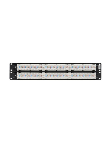 Tripp Lite N252-048 Panel de Conexiones Cat5   Cat6 110 de 48 Puertos, para Instalación en 2U de Rack, 568B, Ethernet RJ45