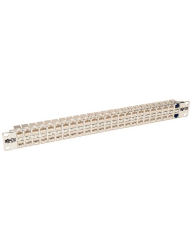 Tripp Lite N254-048-SH-6A Panel de Conexiones de Alimentación Cat6a, Ethernet RJ45, Blindado STP de 48 Puertos para Instalación
