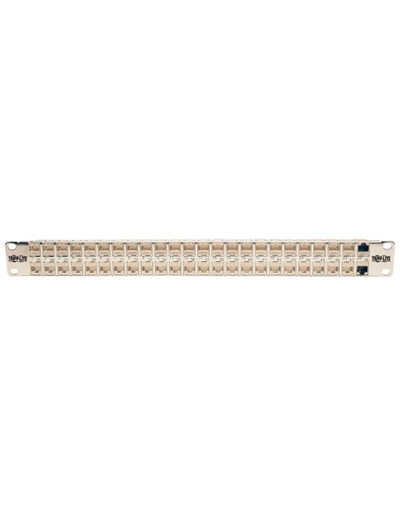 Tripp Lite N254-048-SH-6A Panel de Conexiones de Alimentación Cat6a, Ethernet RJ45, Blindado STP de 48 Puertos para Instalación