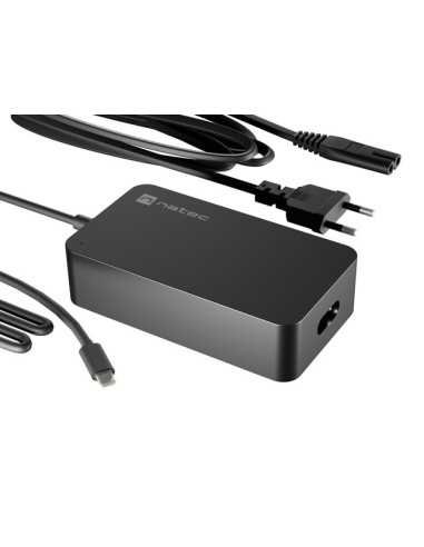 NATEC Grayling USB-C 45W adaptador e inversor de corriente Universal Negro