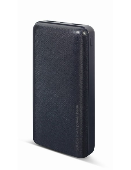 Gembird PB20-02 batería externa Polímero de litio 20000 mAh Negro