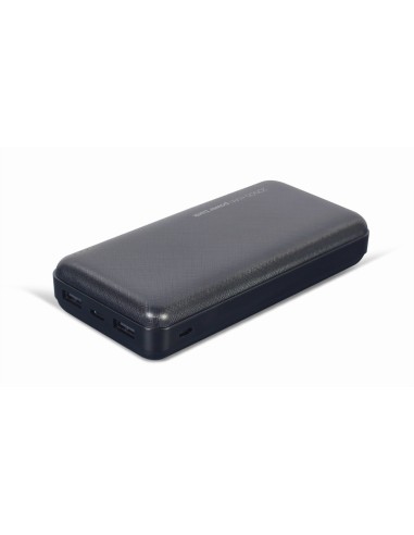 Gembird PB20-02 batería externa Polímero de litio 20000 mAh Negro