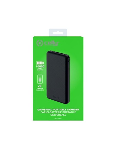 Celly PBE10000 Ión de litio 10000 mAh Negro