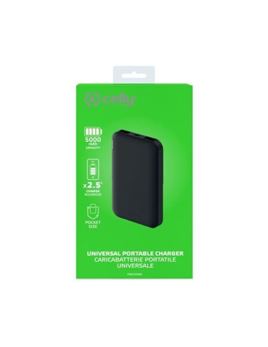Celly PBE5000 Ión de litio 5000 mAh Negro