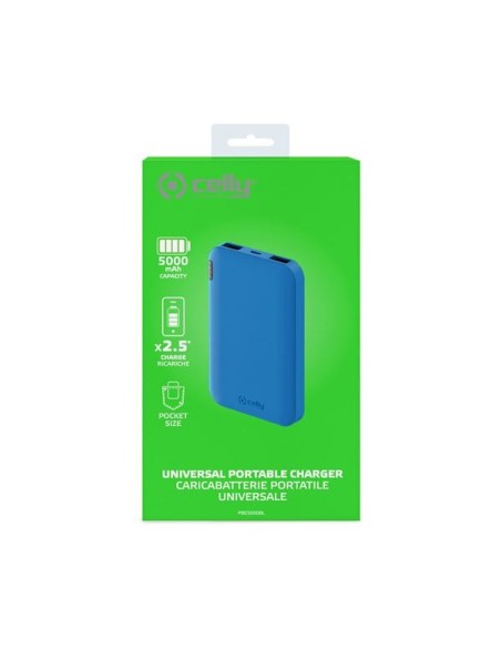 Celly PBE5000 Ión de litio 5000 mAh Azul