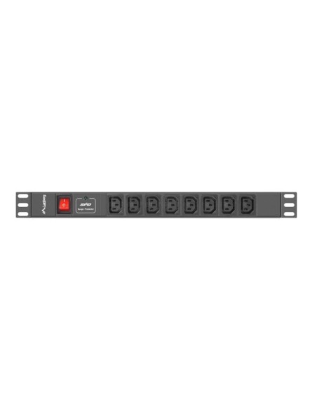 Lanberg PDU-08I-0200-C20-BK unidad de distribución de energía (PDU) 8 salidas AC 1U Negro
